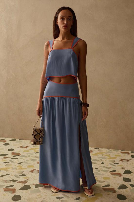  산시아 블라우스 잘리 탑 - SANCIA