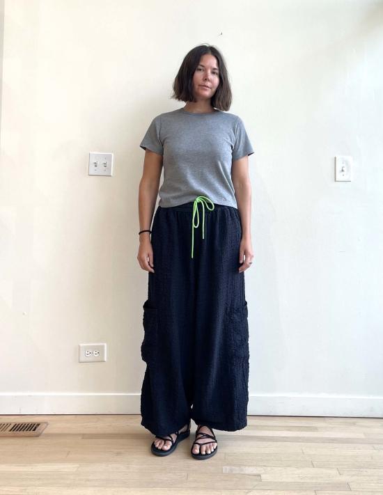  밀스 크롭 팬츠 식사 FDA 셰프 팬트 - MEALS