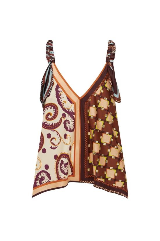  알레메 블라우스 윌슨 실크 탑 멀티 - ALEMAIS