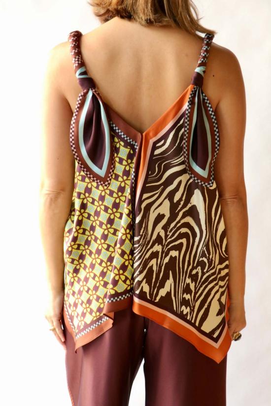  알레메 블라우스 윌슨 실크 탑 멀티 - ALEMAIS