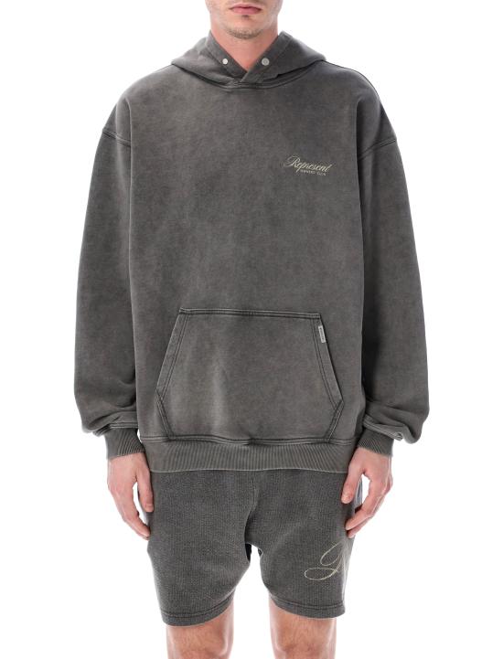 26SS 리프레젠트 후드 티셔츠 OCM41200 47 VINTAGE GREY