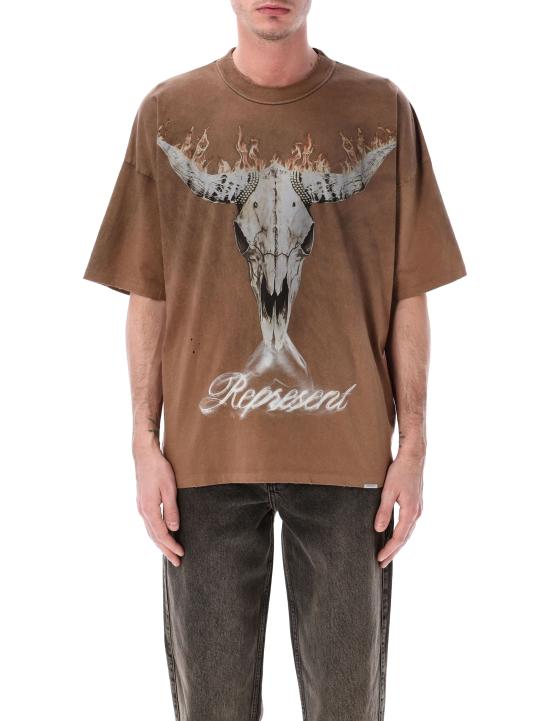 26SS 리프레젠트 반팔 티셔츠 MLM100592 16 DUSTY BROWN