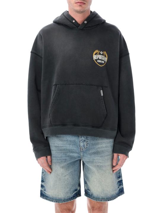 26SS 리프레젠트 후드 티셔츠 MLM100368 04 STAINED BLACK