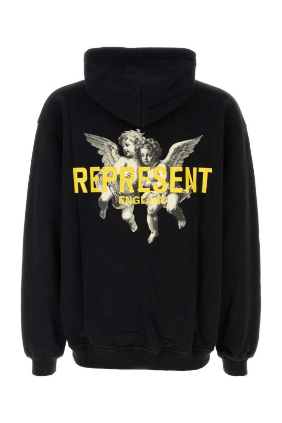 26SS 리프레젠트 후드 티셔츠 MLM100370 01 JET BLACK - REPRESENT