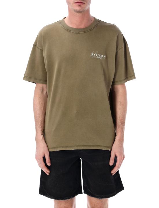 26SS 리프레젠트 반팔 티셔츠 MLM100178 59 AGED KHAKI
