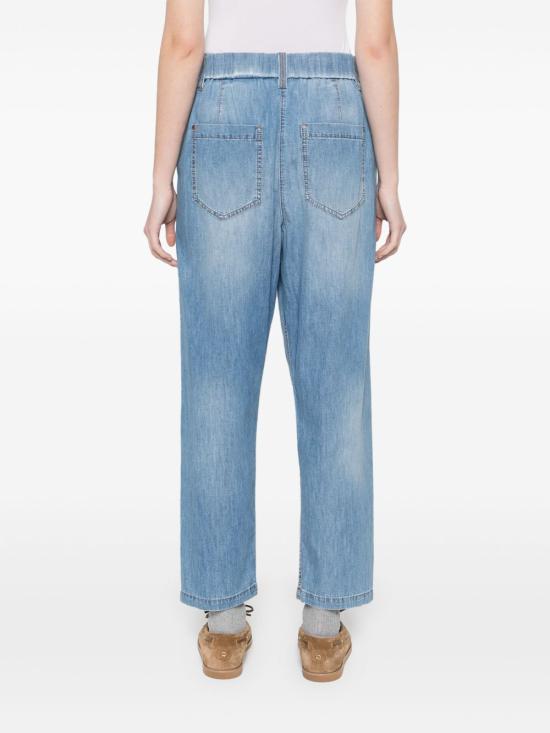 26SS 브루넬로 쿠치넬리 스트레이트 팬츠 MH192P5566C8324 BLUE - BRUNELLO CUCINELLI