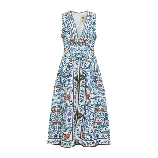 26SS 팜 리오 미디 원피스 349089 26038 MULTICOLOUR