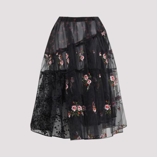 26SS 시몬로샤 미디 스커트 3195PE1322 BLACK - SIMONE ROCHA