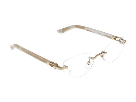  까르띠에 림리스 무테 안경 CT0609O003 GOLD - CARTIER