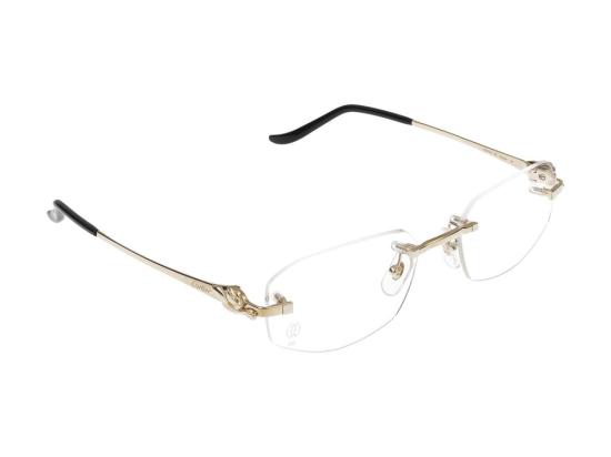 까르띠에 림리스 무테 안경 CT0601O001 GOLD - CARTIER