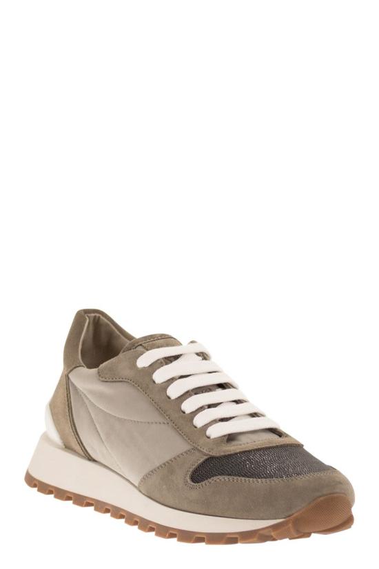 26SS 브루넬로 쿠치넬리 프레셔스 토 테크노 패브릭 러너 MZ47G1960 C7550 GREY - BRUNELLO CUCINELLI