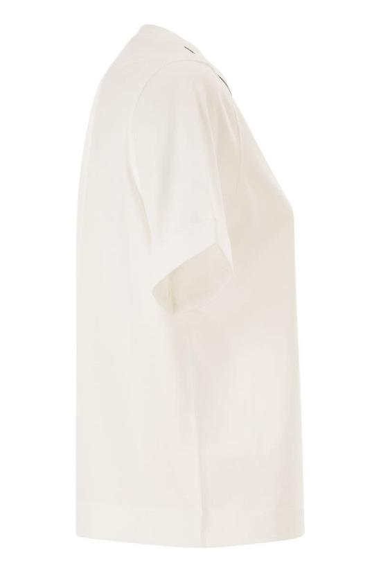 26SS 브루넬로 쿠치넬리 반팔 티셔츠 M0T81BZ100 C6159 WHITE - BRUNELLO CUCINELLI