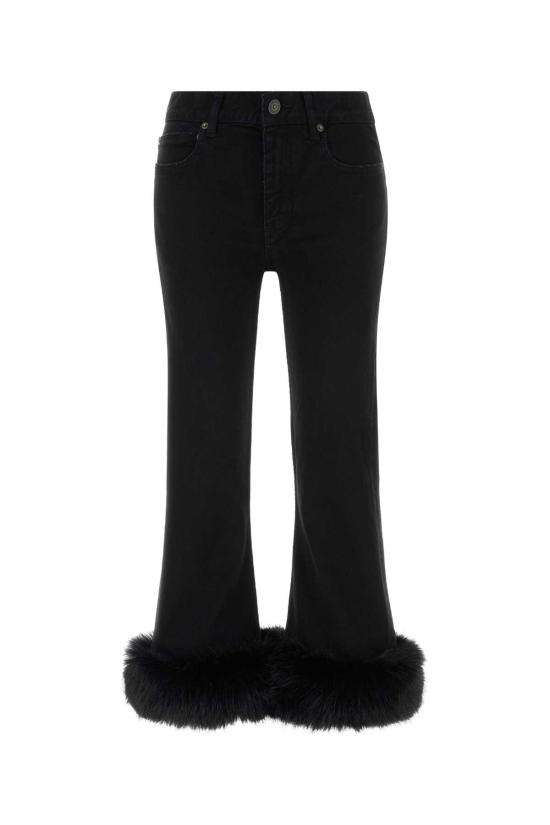 26SS 발렌시아가 스트레이트 팬츠 856840TMW35 1105 BLACK