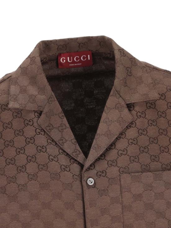26SS 구찌 긴팔 셔츠 794907ZAM7G 2063 BROWN - GUCCI