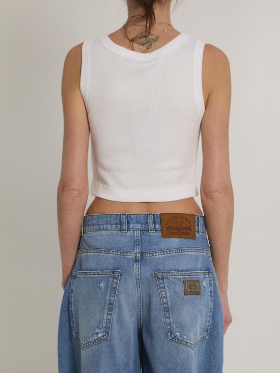 26SS 돌체앤가바나 립 탱크탑 F8W42TFU7AV W0800 WHITE - DOLCE & GABBANA