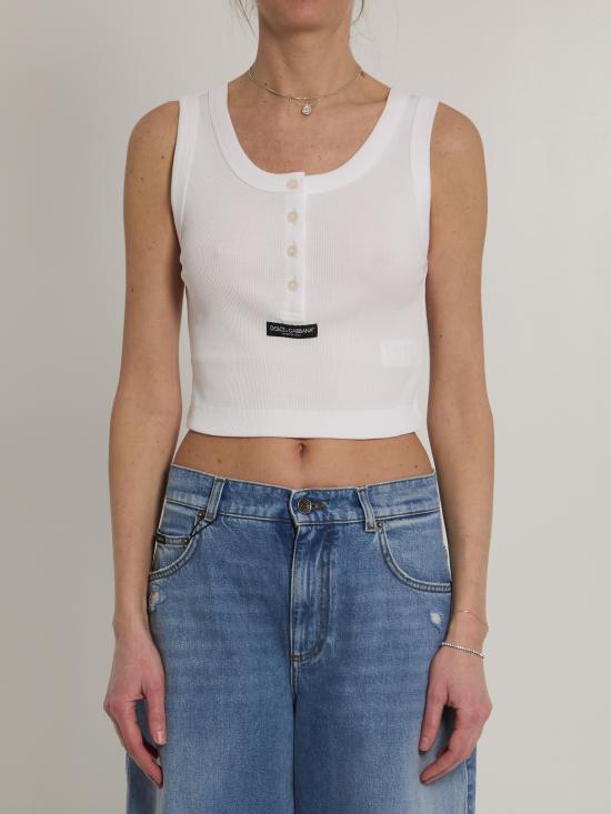 26SS 돌체앤가바나 립 탱크탑 F8W42TFU7AV W0800 WHITE