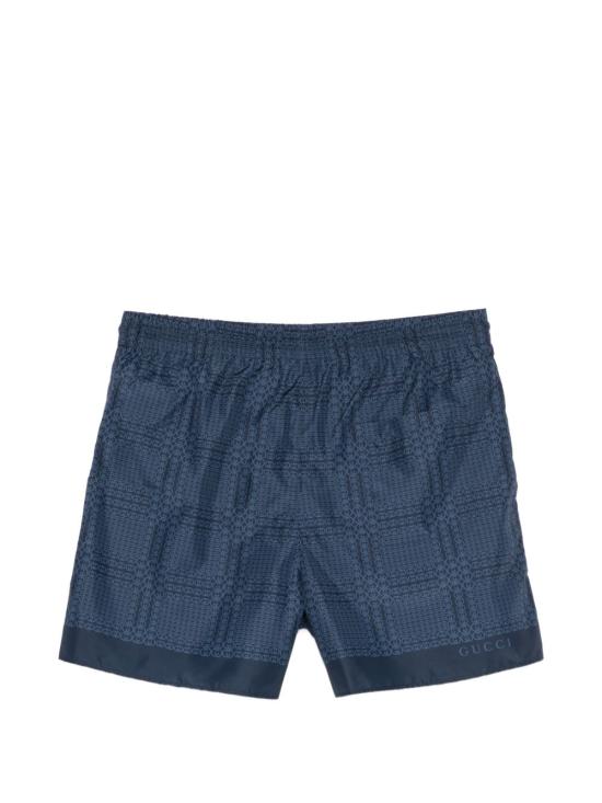 26SS 구찌 프린트 테크니컬 포플린 스위밍 쇼츠 856212XHALB 4119 BLUE - GUCCI