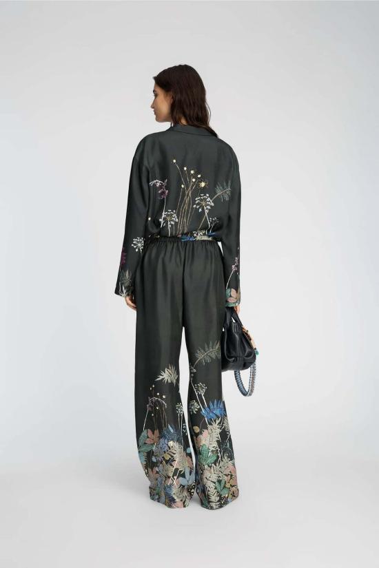  문테 스트레이트 팬츠 파베르 플로럴 프린트 팬츠 - MUNTHE