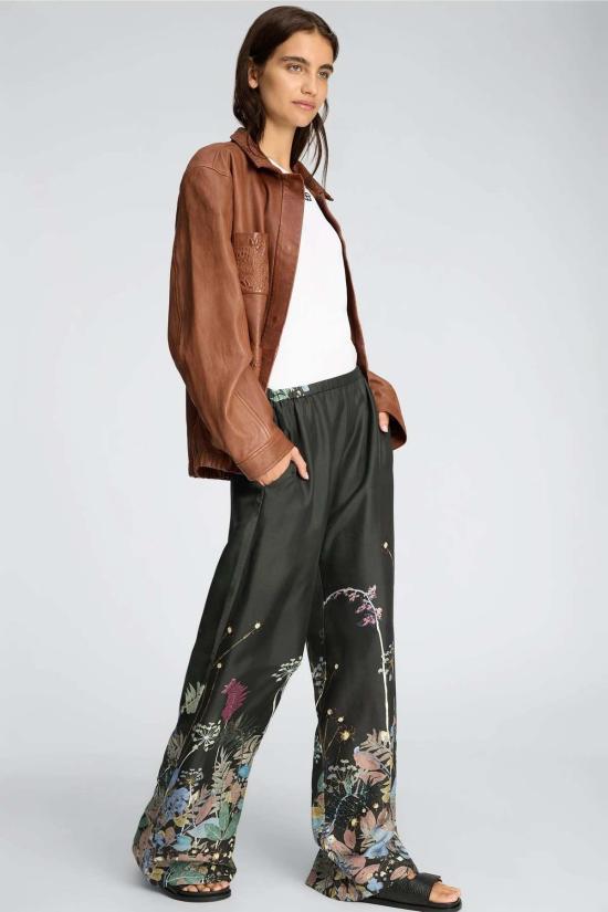  문테 스트레이트 팬츠 파베르 플로럴 프린트 팬츠