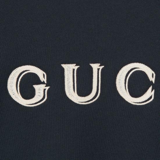 26SS 구찌 자수 코튼 저지 스웨트셔츠 854224XJHNA 4794 BLUE - GUCCI