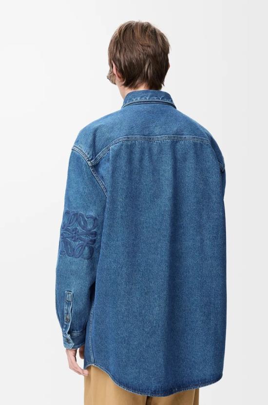 26SS 로에베 긴팔 셔츠 H526Y1DW27 5475 BLUE - LOEWE