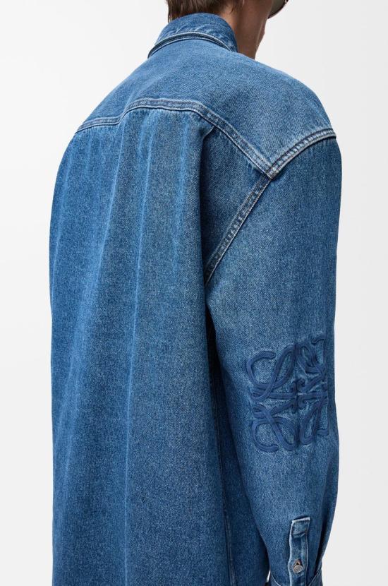 26SS 로에베 긴팔 셔츠 H526Y1DW27 5475 BLUE - LOEWE