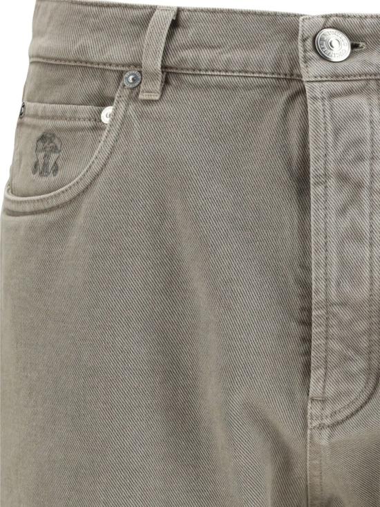 26SS 브루넬로 쿠치넬리 스트레이트 팬츠 M237PO1090C7018 KAKI - BRUNELLO CUCINELLI