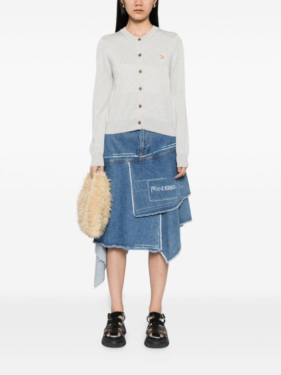 26SS 메종키츠네 베이비 폭스 메리노 레귤러 가디건 PW00502KT1181H120 GREY - MAISON KITSUNE