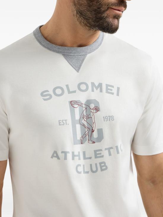 26SS 브루넬로 쿠치넬리 로고 티셔츠 M0B131001GCFR27 WHITE - BRUNELLO CUCINELLI