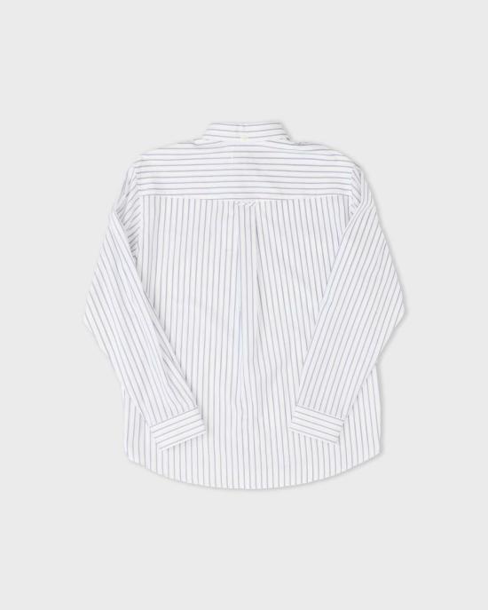  Museum Garments 긴팔 셔츠 박물관 의류 아빠 셔츠 레이어스 도비 - MUSEUM GARMENTS