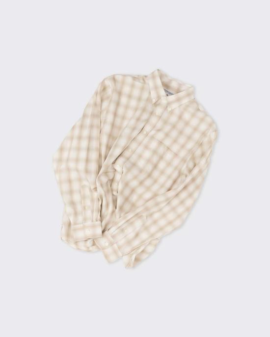  Museum Garments 긴팔 셔츠 뮤지엄 가먼츠 아빠 셔츠 투톤 체크 - MUSEUM GARMENTS