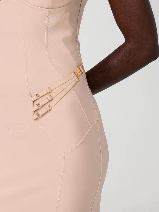 26SS 엘리자베타프랜치 롱 원피스 AB87061E2 EA1 Nude - ELISABETTA FRANCHI