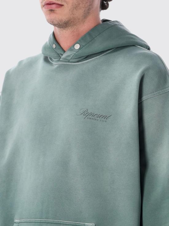 26SS 리프레젠트 후드 티셔츠 OCM41200 39 Green - REPRESENT