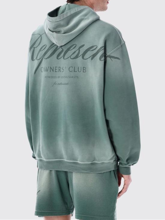 26SS 리프레젠트 후드 티셔츠 OCM41200 39 Green - REPRESENT