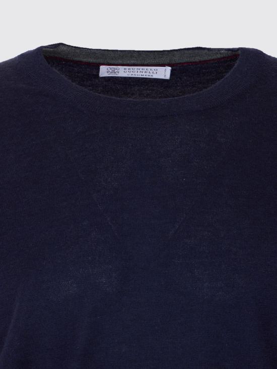 26SS 브루넬로 쿠치넬리 캐시미어 실크 스웨터 M2300100 CW425 Blue - BRUNELLO CUCINELLI
