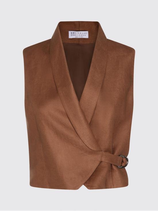 26SS 브루넬로 쿠치넬리 베스트 MH527HG606 C9850 Camel - BRUNELLO CUCINELLI