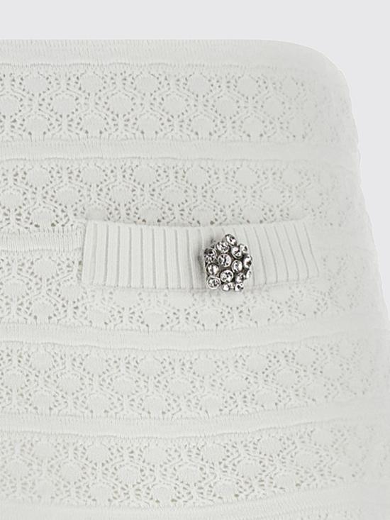 26SS 셀프 포트레이트 미디 스커트 SS26063SKW White - SELF PORTRAIT