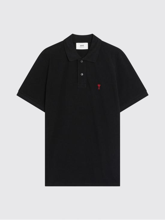 26SS 아미 폴로 티셔츠 BFUPL001U760 001 Black - AMI