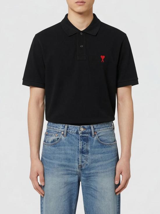 26SS 아미 폴로 티셔츠 BFUPL001U760 001 Black
