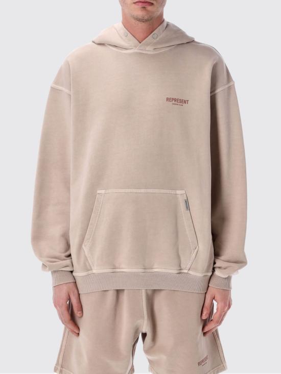 26SS 리프레젠트 후드 티셔츠 OCM41113 322 Blush Pink