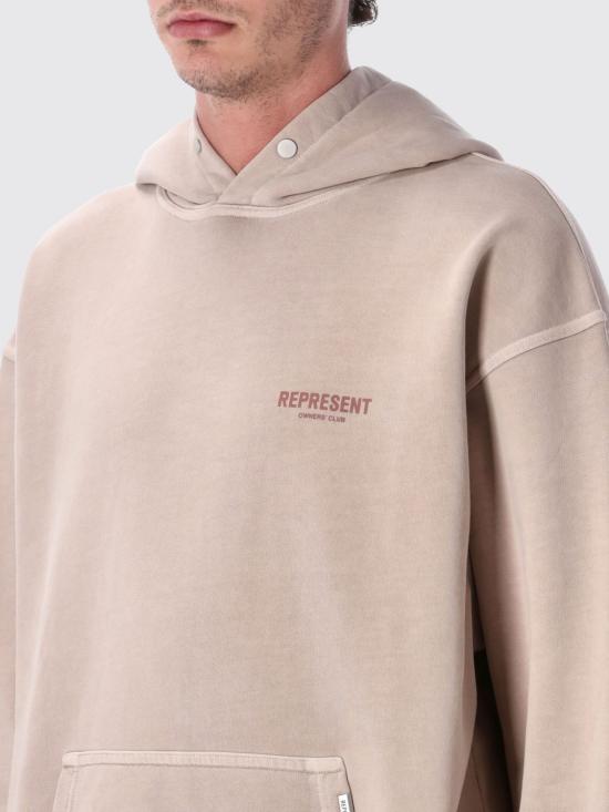 26SS 리프레젠트 후드 티셔츠 OCM41113 322 Blush Pink - REPRESENT