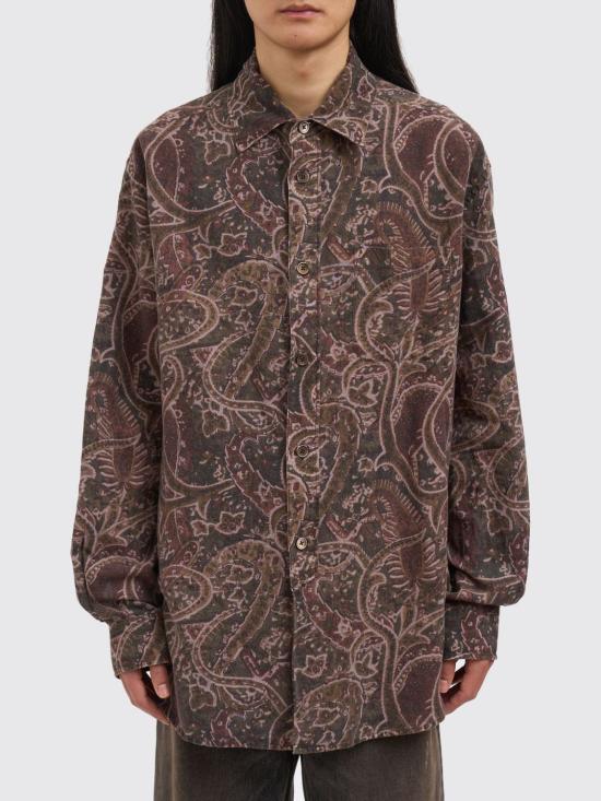 26SS 아워레가시 바스트 셔츠 오버다이드 스네이크 페이즐리 프린트 M2262VSP Green