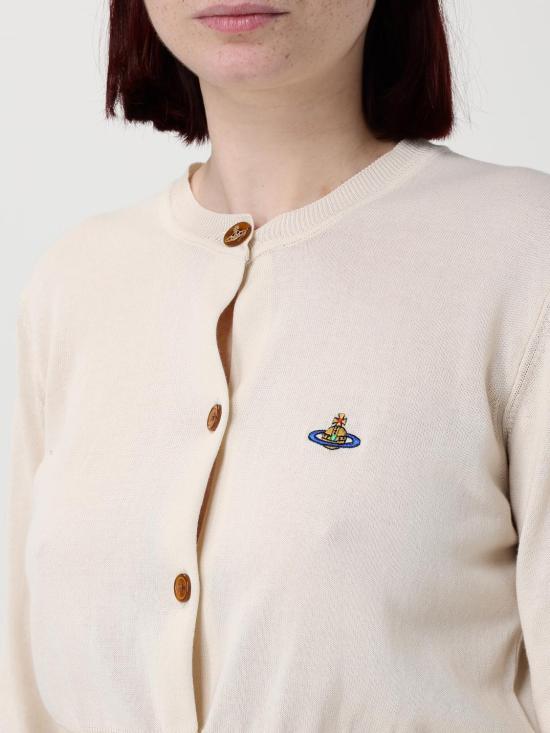 26SS 비비안웨스트우드 베아 크롭드 가디건 1803002UY003F A408 White - VIVIENNE WESTWOOD