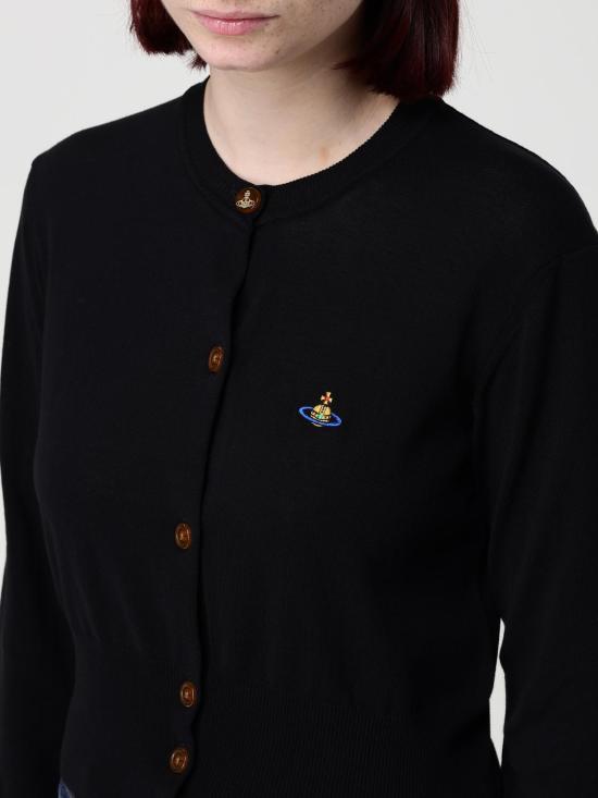 26SS 비비안웨스트우드 베아 크롭드 가디건 1803002UY003F N401 Black - VIVIENNE WESTWOOD
