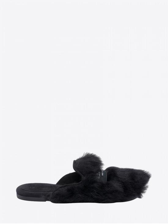 26SS 돌체앤가바나 시어링 스웨이드 슬리퍼 CI0224A9Y93 80999 Black