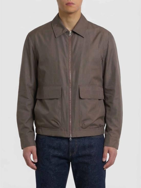 26SS 브루넬로 쿠치넬리 언라인드 멤브레인 실크 블루종 MZ4216570 C1228 Beige