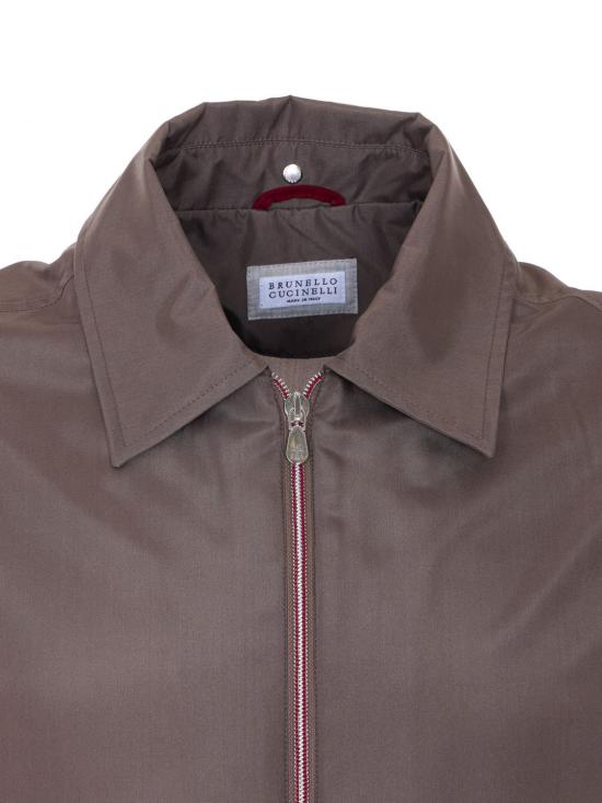 26SS 브루넬로 쿠치넬리 언라인드 멤브레인 실크 블루종 MZ4216570 C1228 Beige - BRUNELLO CUCINELLI