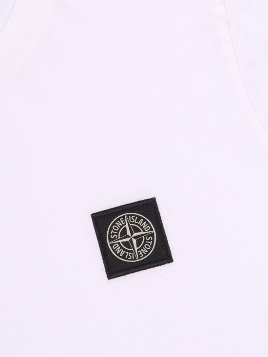 26SS [키즈] 스톤 아일랜드 티셔츠 2100004S0047 V0001 White - STONE ISLAND