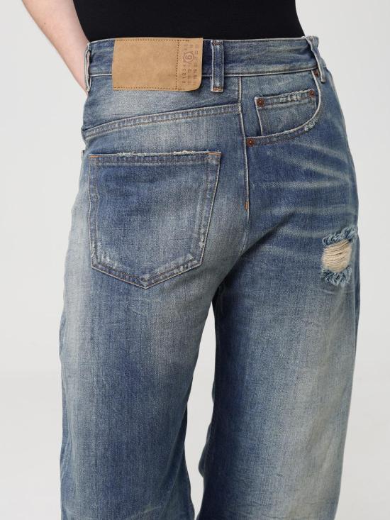 26SS MM6 메종마르지엘라 Twist 와이드레그 진 S52LA0243M30016 961 Blue - MM6 MAISON MARGIELA