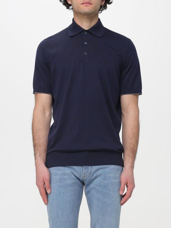 26SS 브루넬로 쿠치넬리 폴로 티셔츠 M29800125 CW425 Blue 1